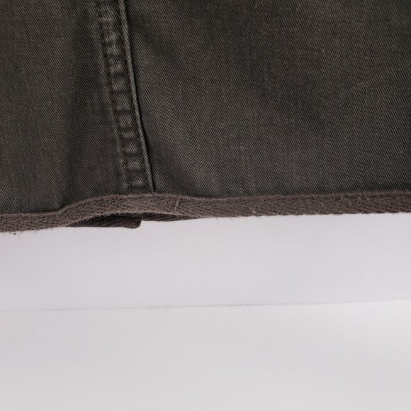 J Crew XS Army Olive Green Boyfriend Field Jacket Adjustable Womens Zipper Coat - Picture 12 of 16